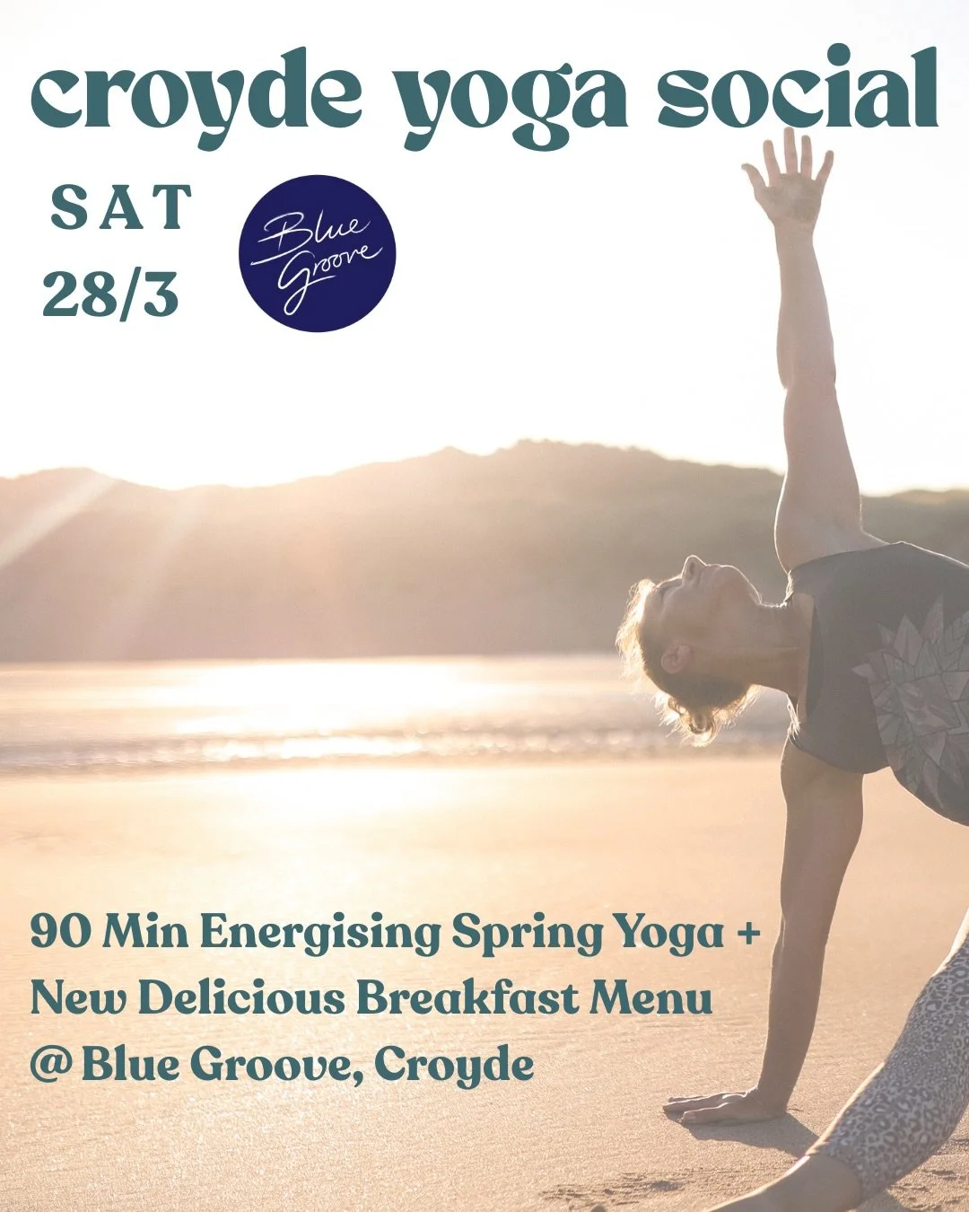 The Yoga Brunch is Back ☺️

Croyde is coming back to life and spring is in the air.. @bluegroovecroyde are getting ready to open this month and I am super excited to invite you to join me on March 28th for 

Saturday Croyde Yoga Social ❤️

> 9.15a