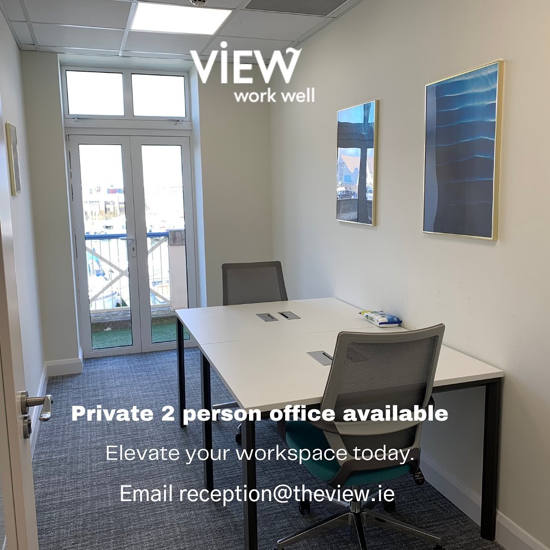 🌟 Office Space Available 🌟

Looking for a cosy office with a view? 🌊 

The View has a 2 person office space available! 

✅ Private Office 
✅ Private Balcony 
✅ High speed internet 
✅ Access to meeting room and zoom room
✅ Networking Opportunities 