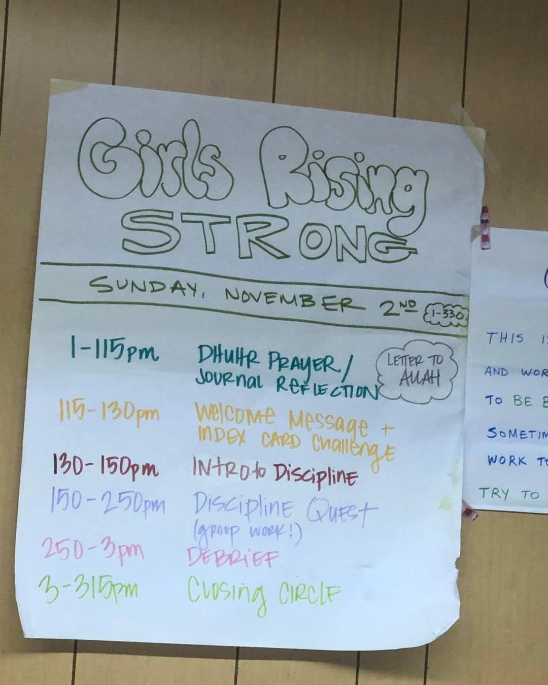✨ Girls Rising Strong &ndash; Session 6: Discipline ✨

In this session, our girls explored the concept of discipline; not just as self-control, but as a form of commitment and balance. They learned that being disciplined means staying consistent in g