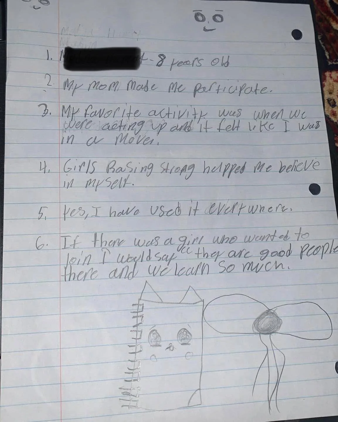 Love how honest children are! This cute other 8 year old joined our Girls Rising Strong Cohort because her mom &ldquo;made her.&rdquo; But she learned how to believe in herself and would recommend it to others because she&rsquo;s learned so much and 