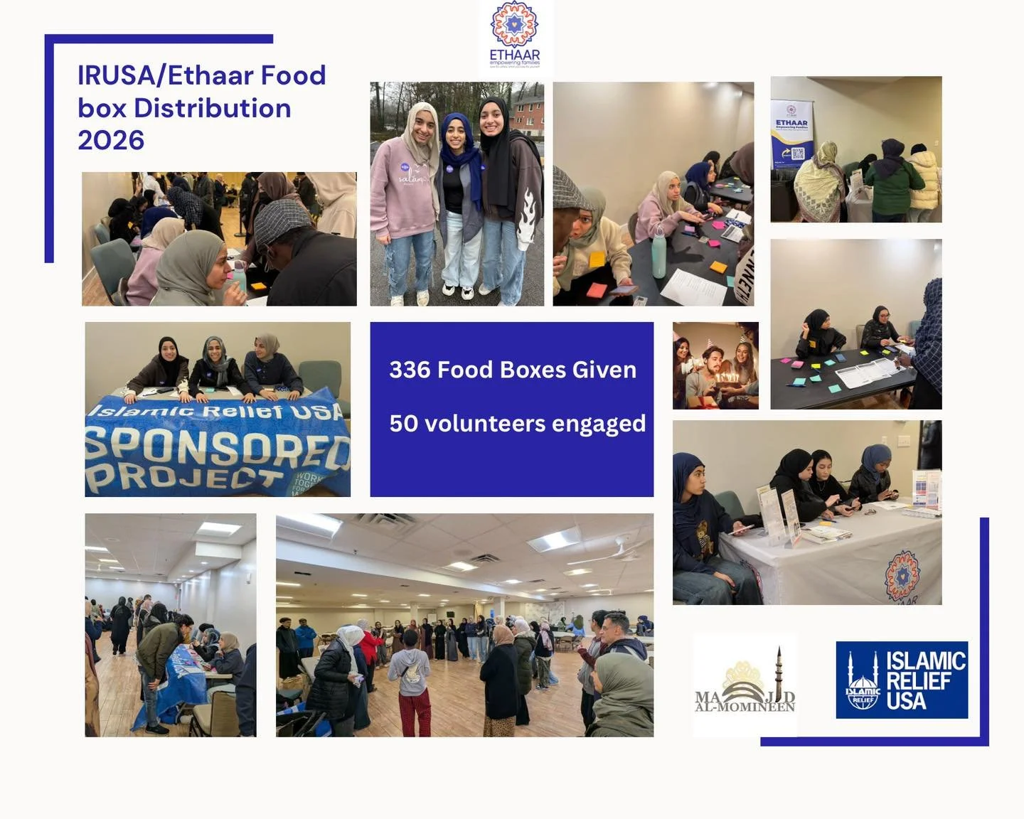 Last Sunday, in addition to the 336 food boxes distributed to families needing a little extra support before Ramadan, we received requests from another 69 families.

Through Ethaar&rsquo;s Emergency Food Fund, we purchased additional nonperishable it