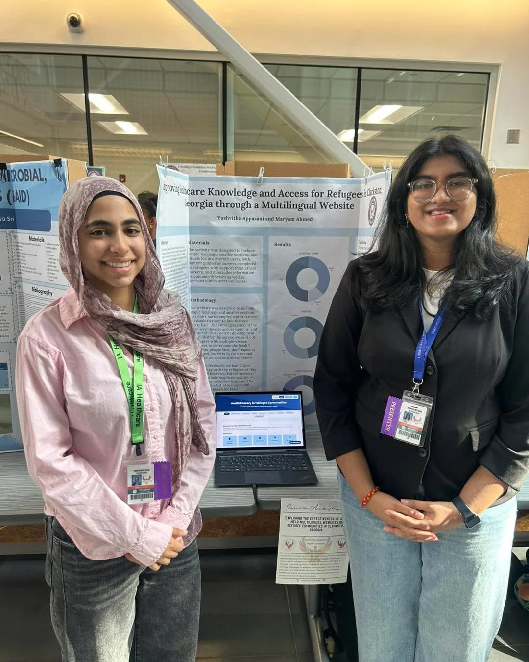 Today we would like to highlight two outstanding juniors from Innovation Academy &mdash; Yoshvitha Appasani and Maryam Ahmed.

Every year, juniors at IA complete a research project, and these young forward-thinkers chose to focus on supporting refuge