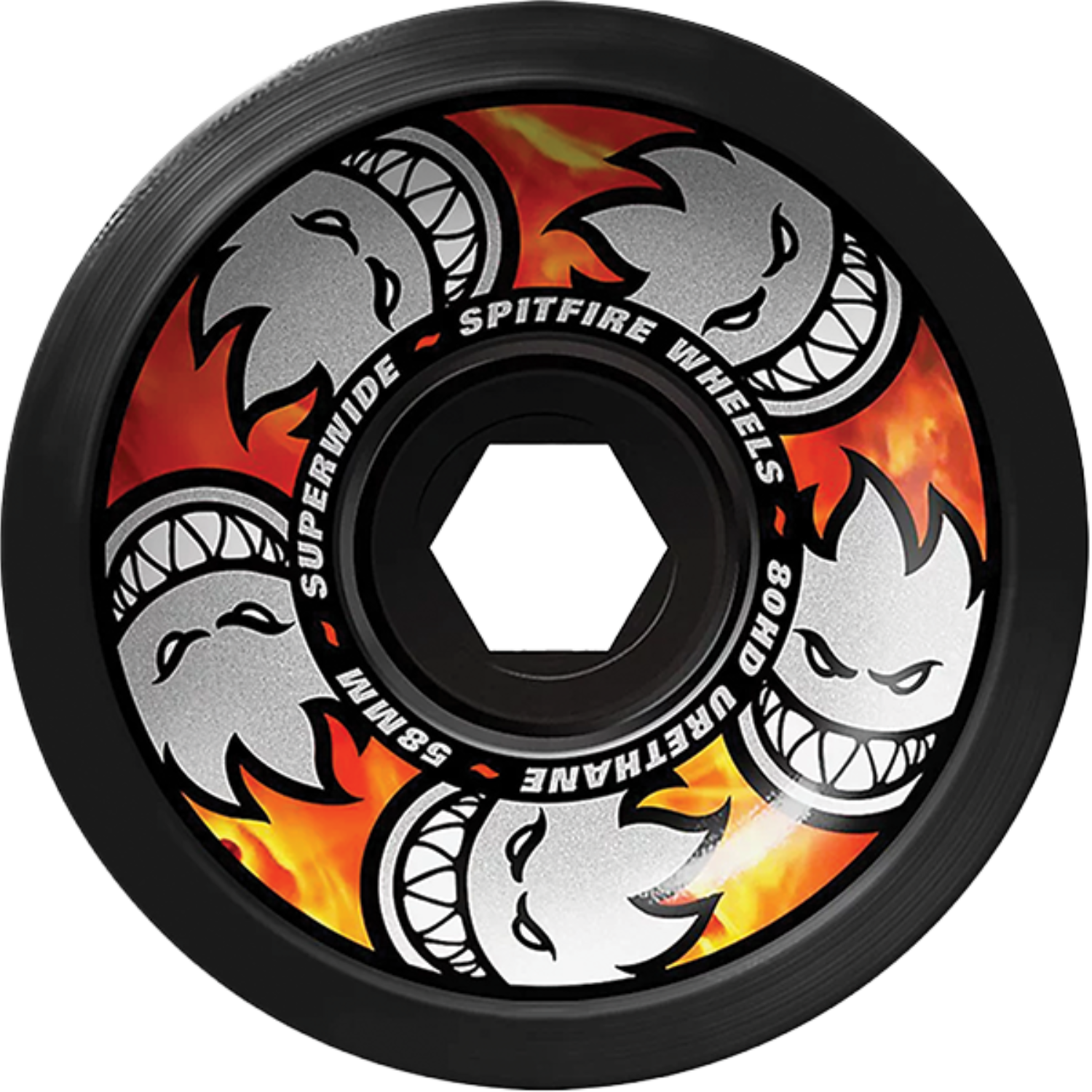 Spitfire 80HD Superwide 58mm Multiball Black (Set of 4)