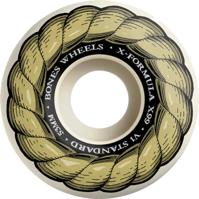 Bones X Formula X99 V1 Standard 53mm 99a Gold Chain Natural (Set of 4)