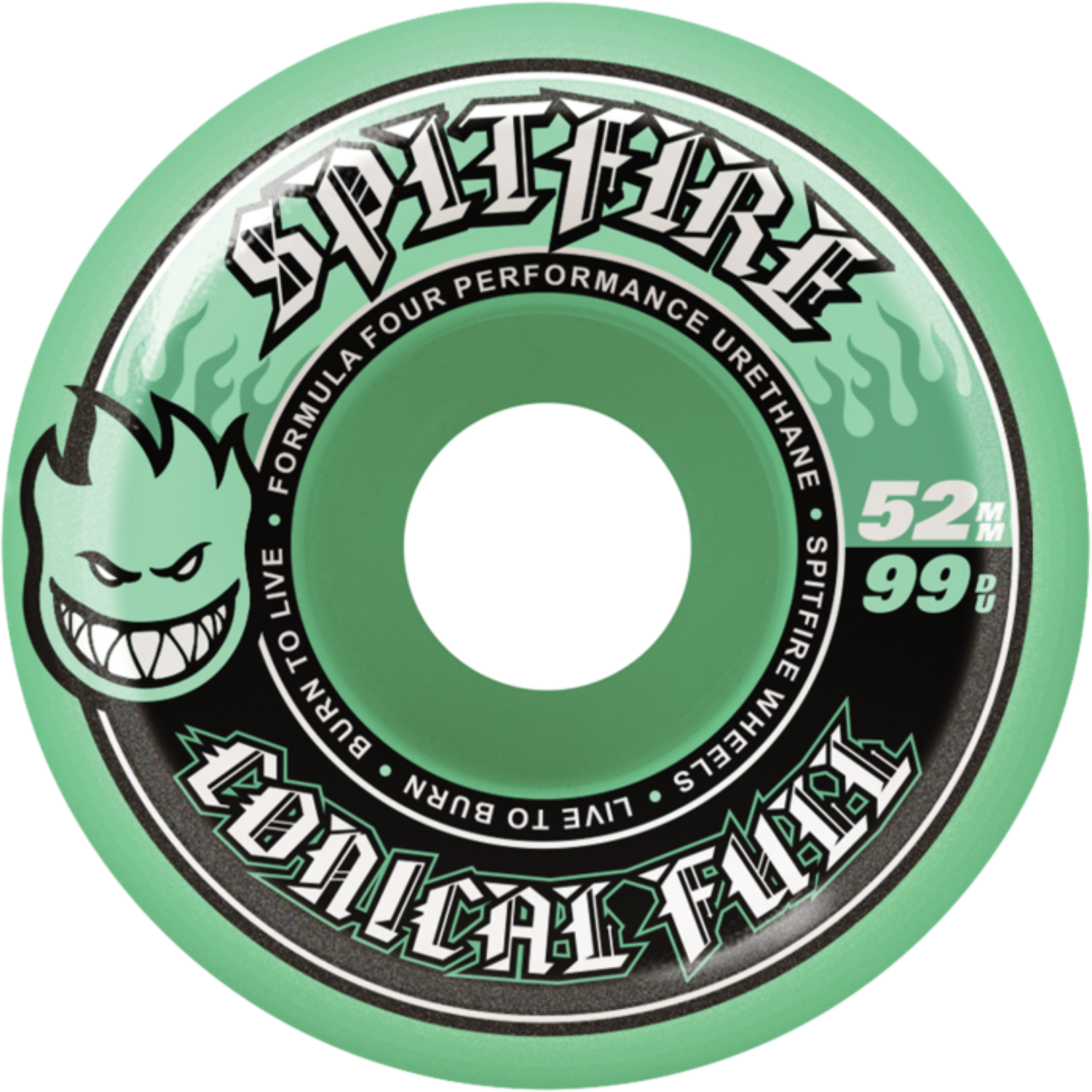 Spitfire Formula Four Conical Full Teal 52mm 99d (Set of 4)