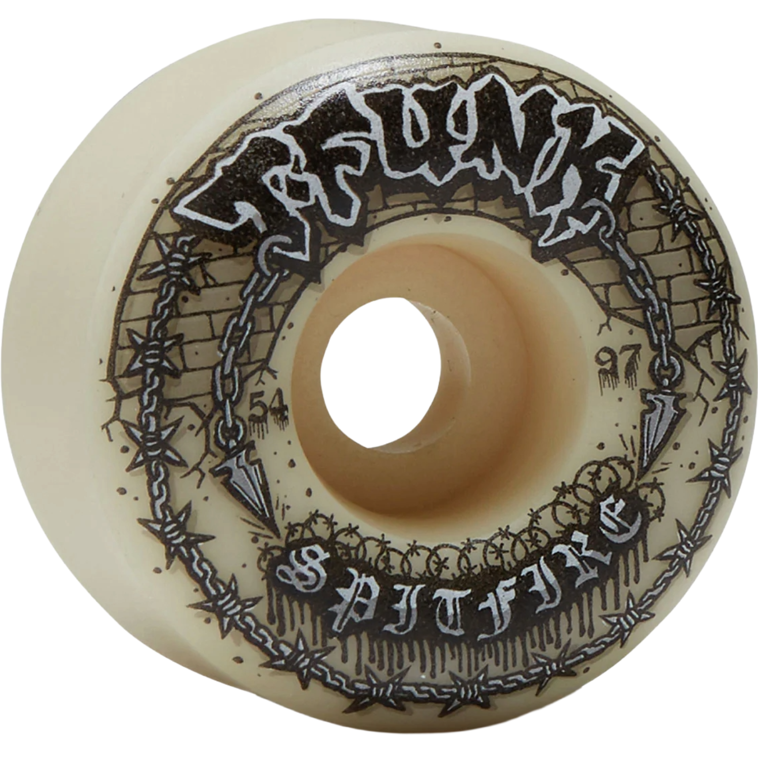 Spitfire F4 T-Funk Raw Radial Full 54mm 97d Wheels (Set of 4)