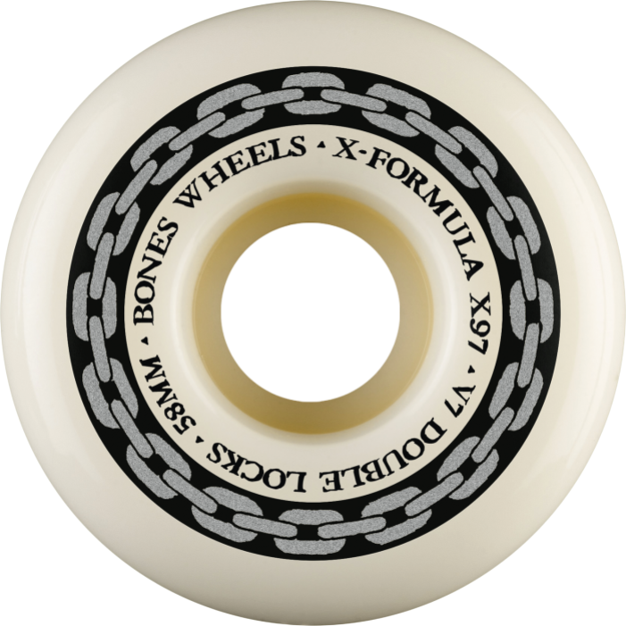 Bones X Formula X97 V7 Double Lock In 58mm 97a Chain White/Silver (Set of 4)