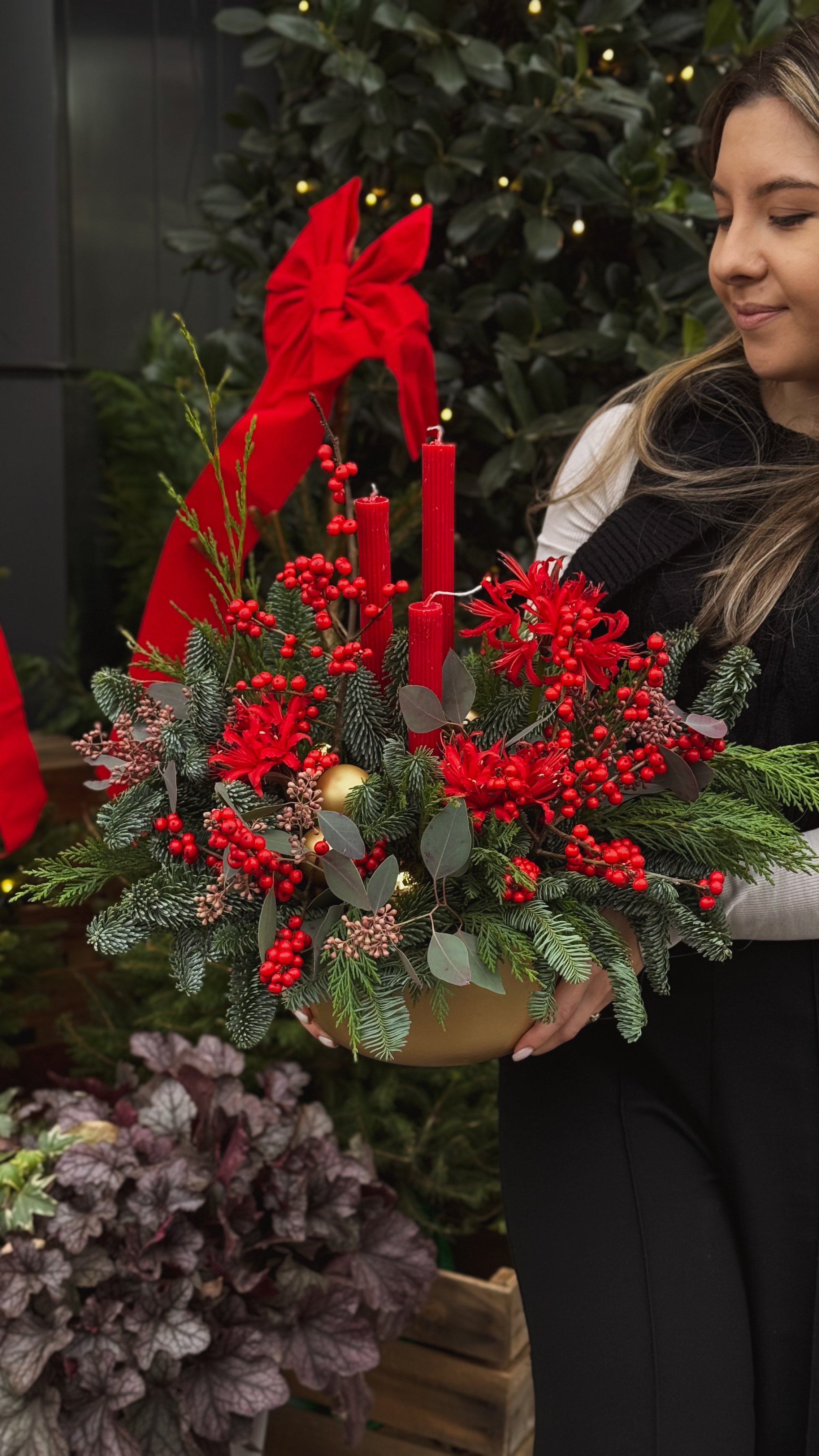 Aranjament cu brad Craciun Iasi