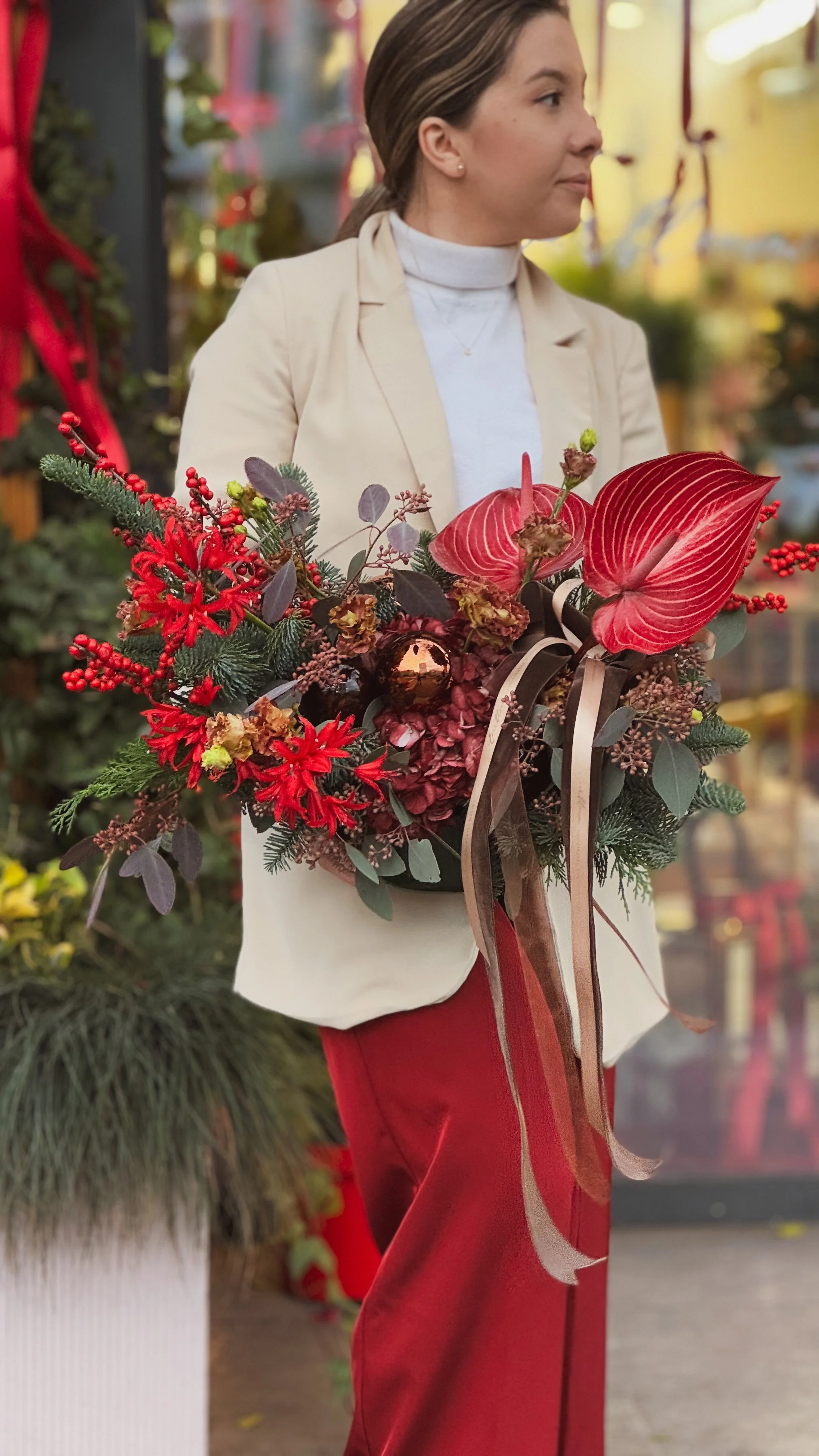 Aranjament cu brad Craciun Iasi