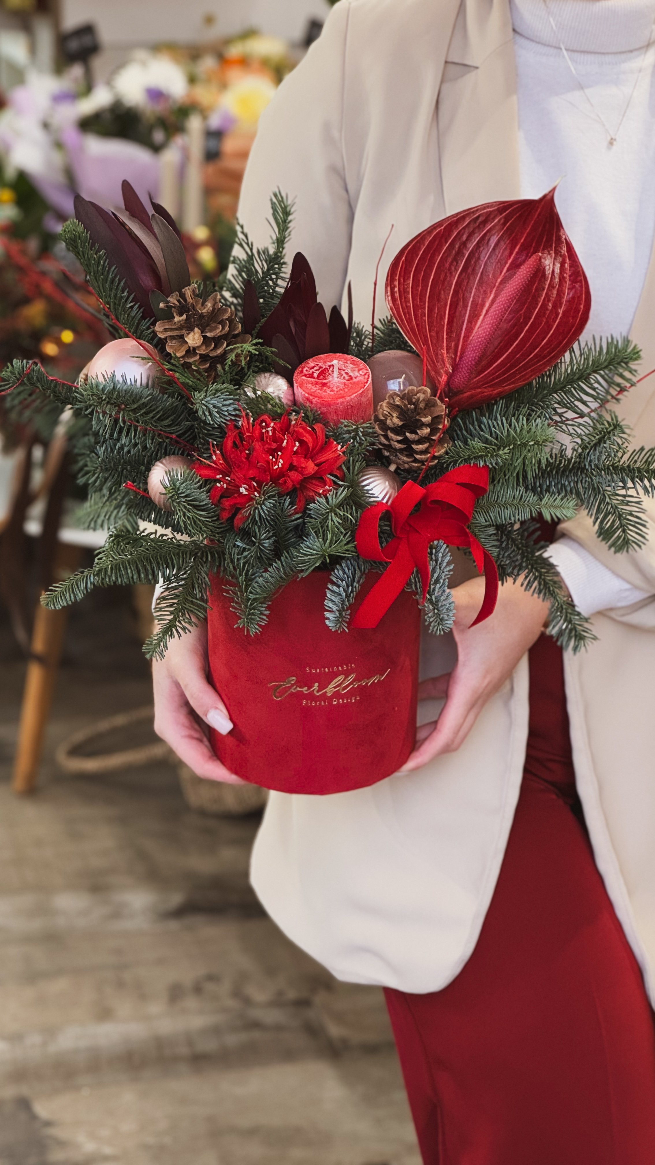 Aranjament cu brad Craciun Iasi