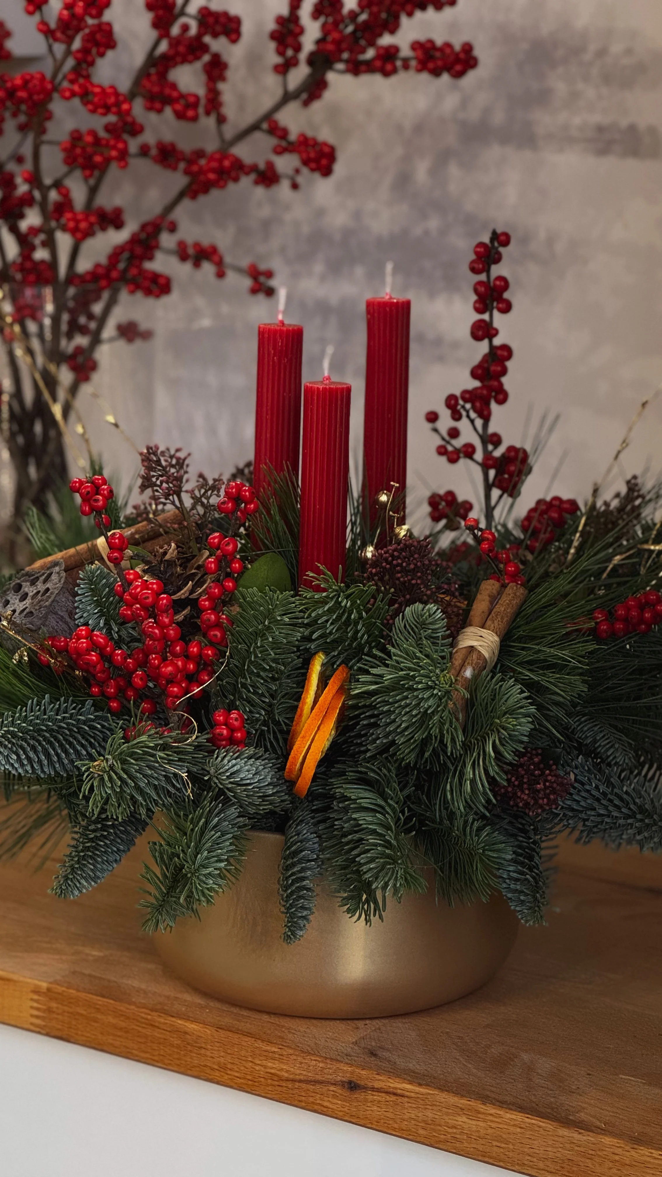 Aranjament cu brad Craciun Iasi