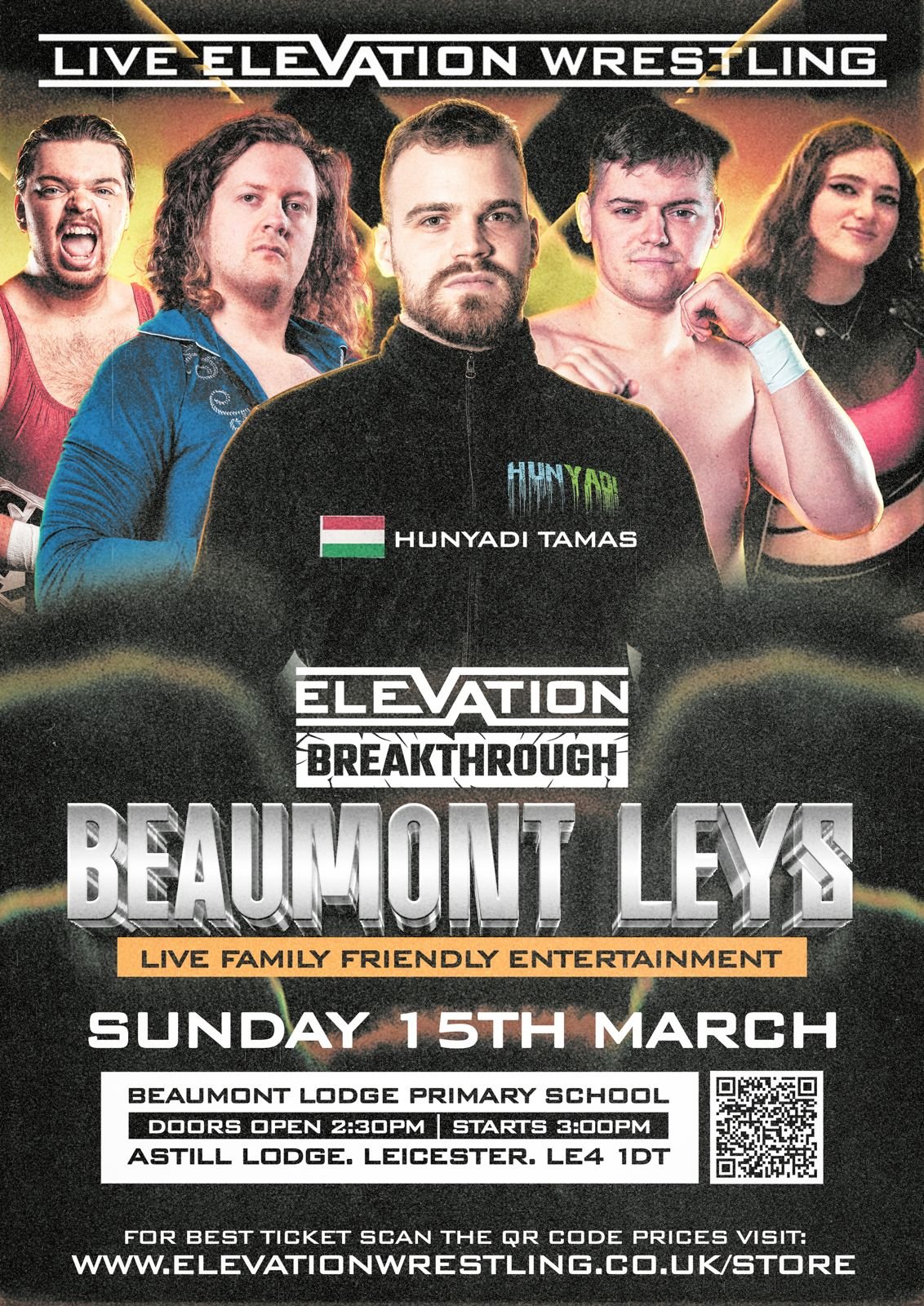 Live Wrestling in Beaumont Leys on 15 March 2026