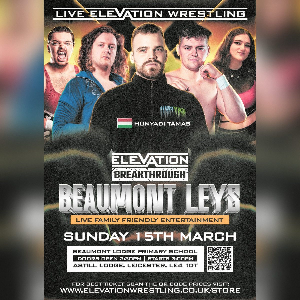 [Front Row Add-on] Live Wrestling in Beaumont Leys  on 15 March 2026