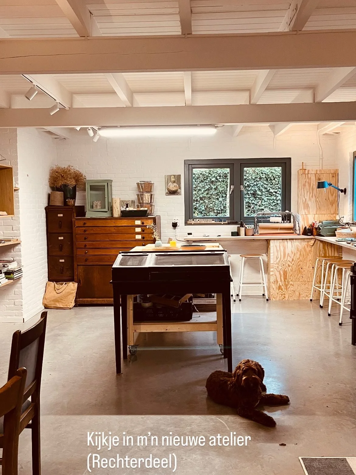 Afgelopen maanden is er keihard gewerkt (we zijn bijna klaar) aan mijn atelier wat nu n stuk groter is , met uitzicht op de tuin ( deze week komt de pui erin) 🌲 wat n feest! Nog 2 weken aan de slag, sfeervol aankleden met lichtjes en groen en dan op