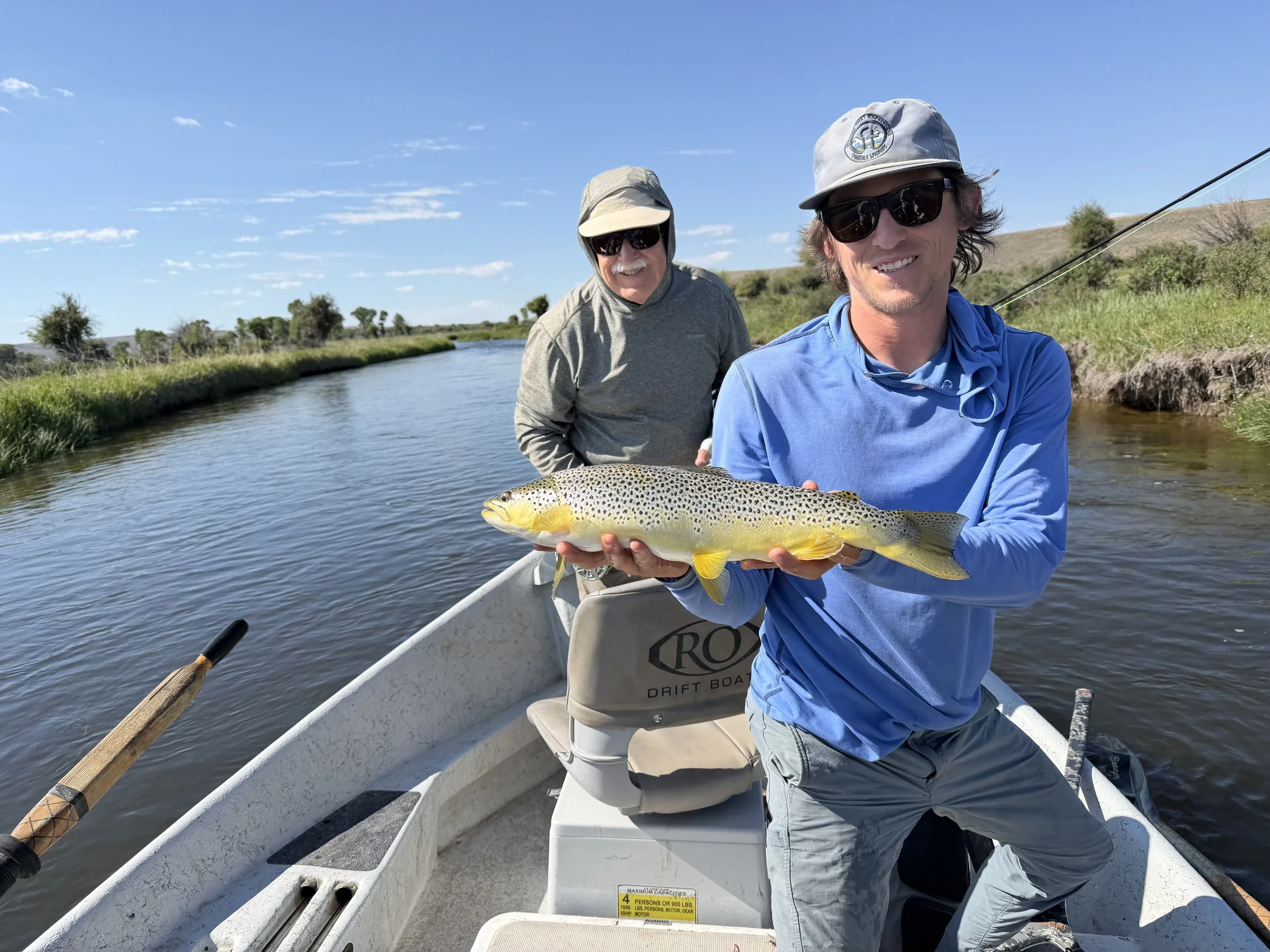 Gerald and a Big Green river Brown trout in Wyoming