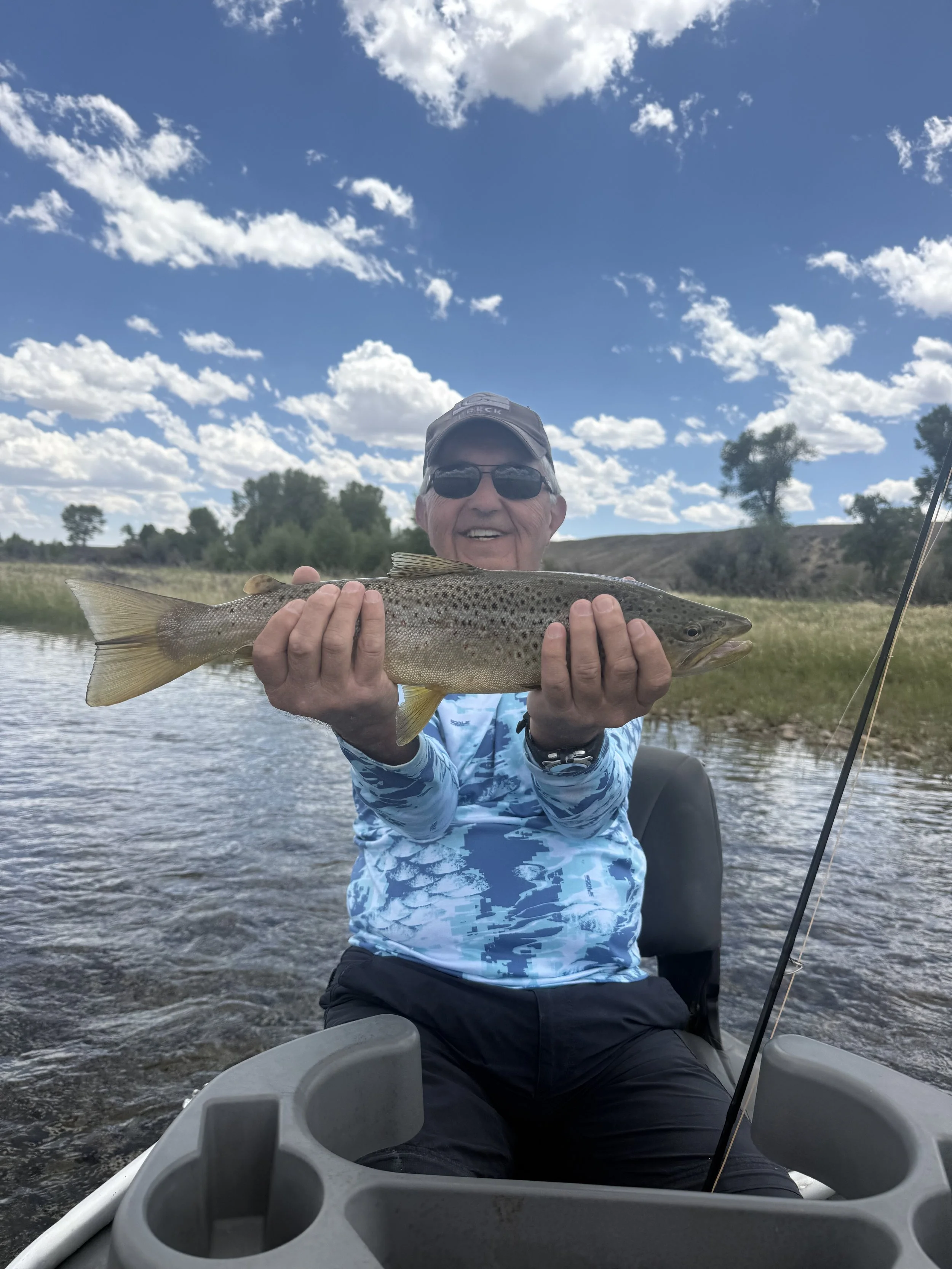 Trophy Brown trout on a dry fly in Pinedale, WY