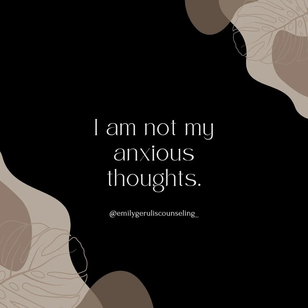 💫 Repeat after me: I am not my anxious thoughts. 💫

✨ Take a moment and a breath to remember that you have the power to separate your anxious thoughts from yourself. 

✨ Calm the chaos in your mind with a cleansing breath and affirmation. 

#anxiet