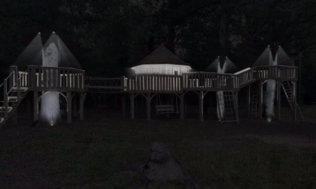 Did you know about our lighting design and installation services? Our in house team deliver internal and external lighting designs. Here is a  #treehouse  #lightingdesign we have just rendered for our client. #landscapedesign