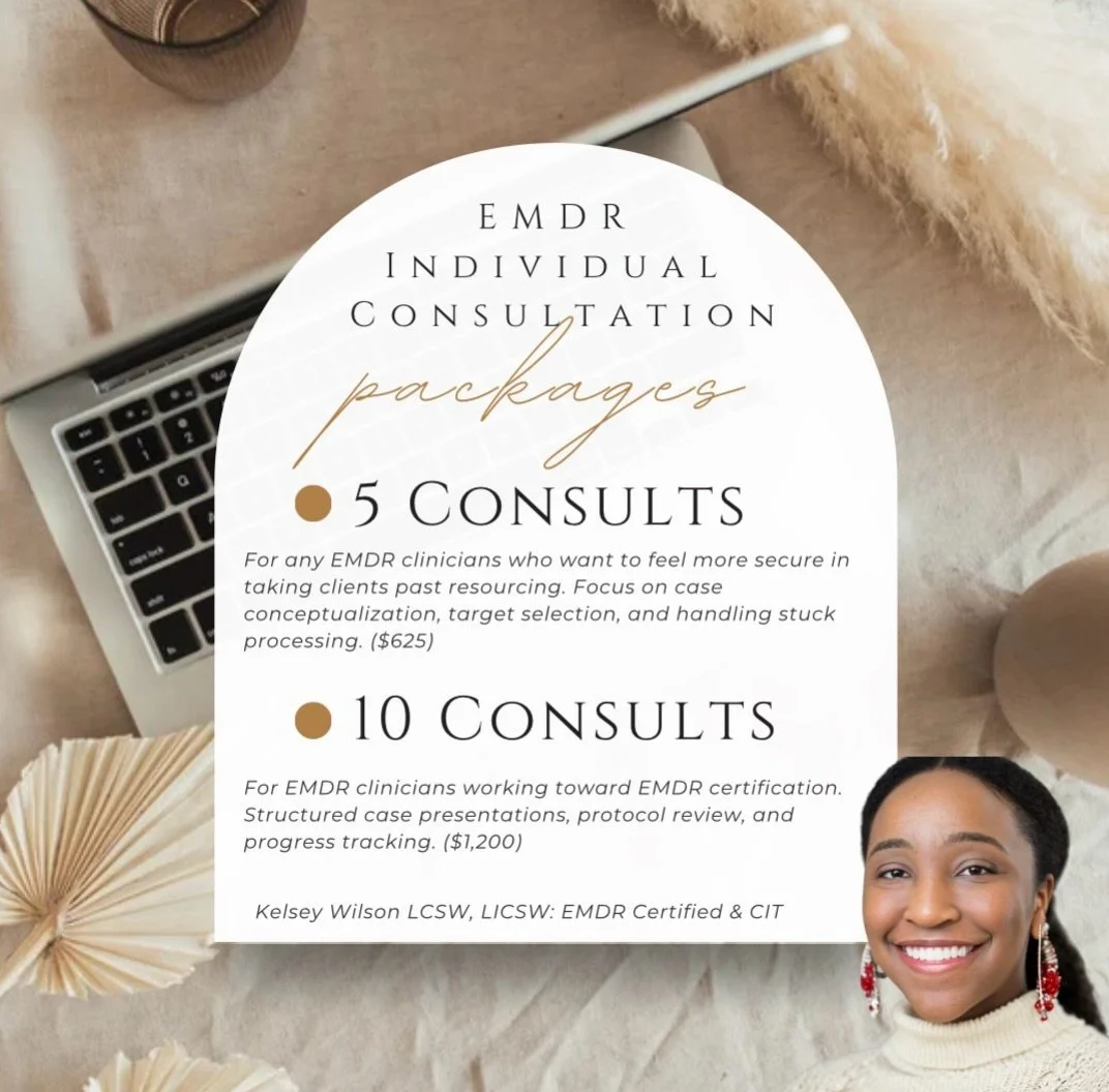 Have you heard? I&rsquo;m now offering EMDR individual consultation packages. If you&rsquo;re looking for someone who can help you navigate EMDR certification, I would recommend the 10 consult package. If you would like a supportive space to process 