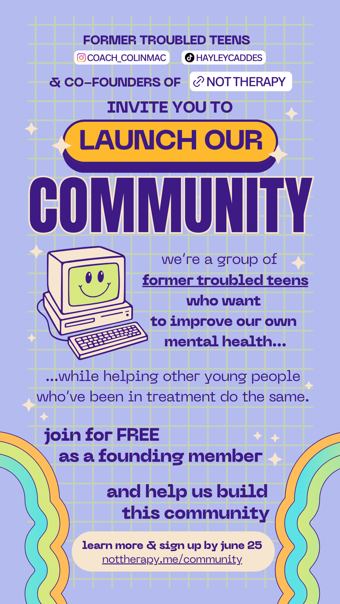 FINALLY. community built BY former troubled teens FOR former troubled teens.