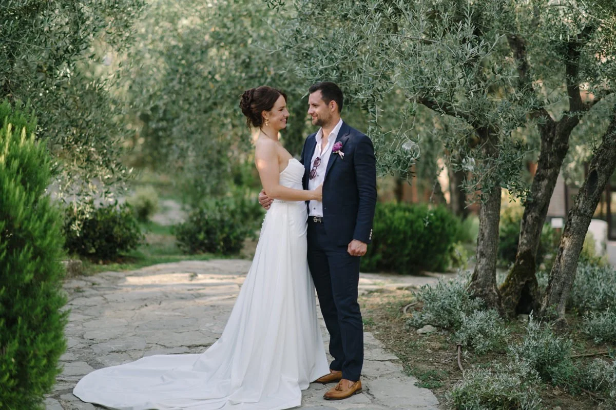 Couple during the shoot at Italian wedding