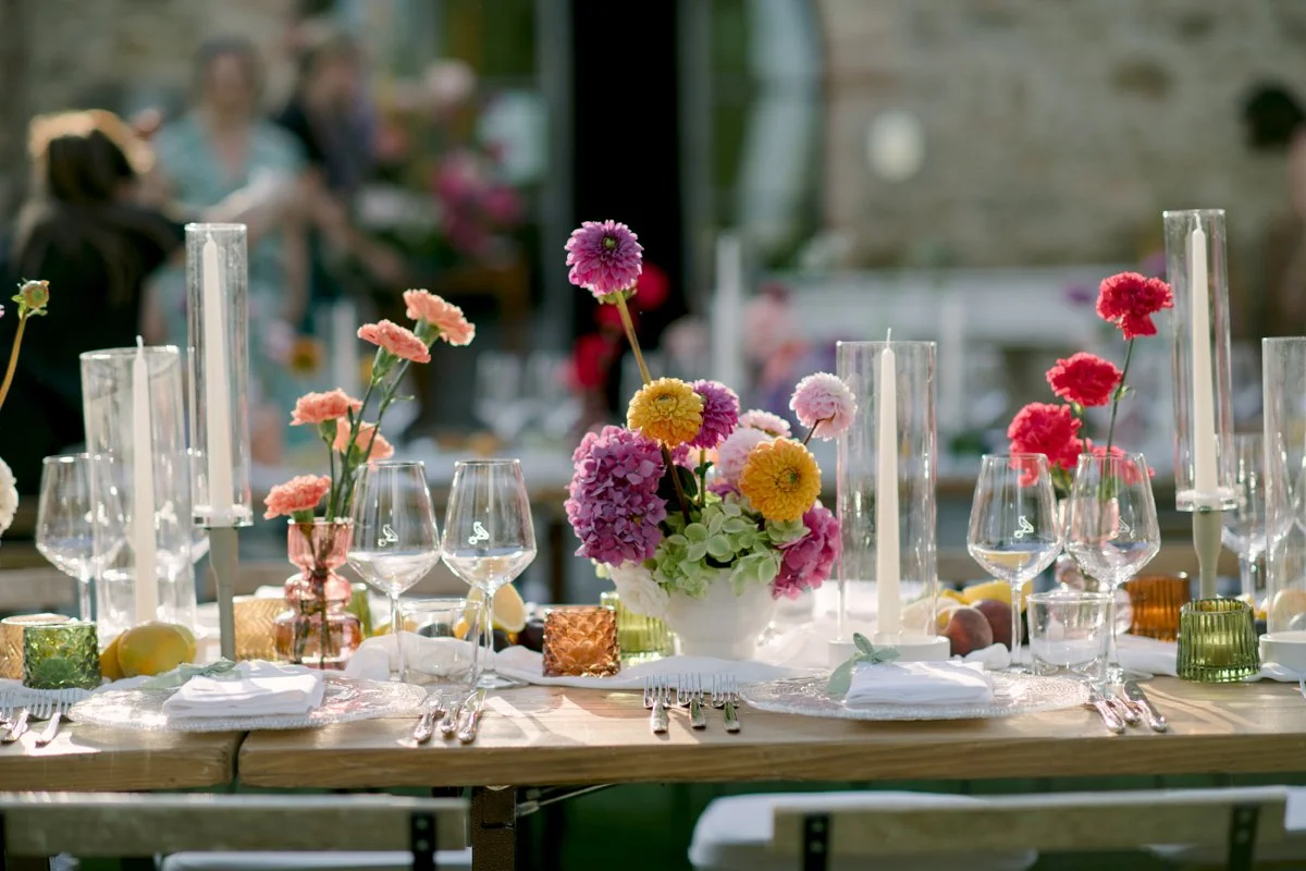 Wedding table decoration at Italian wedding