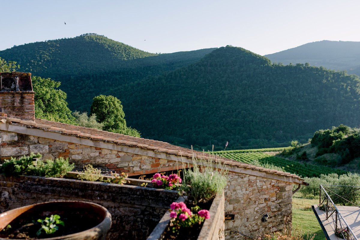 View from the terrace of Castello del Trebbio.