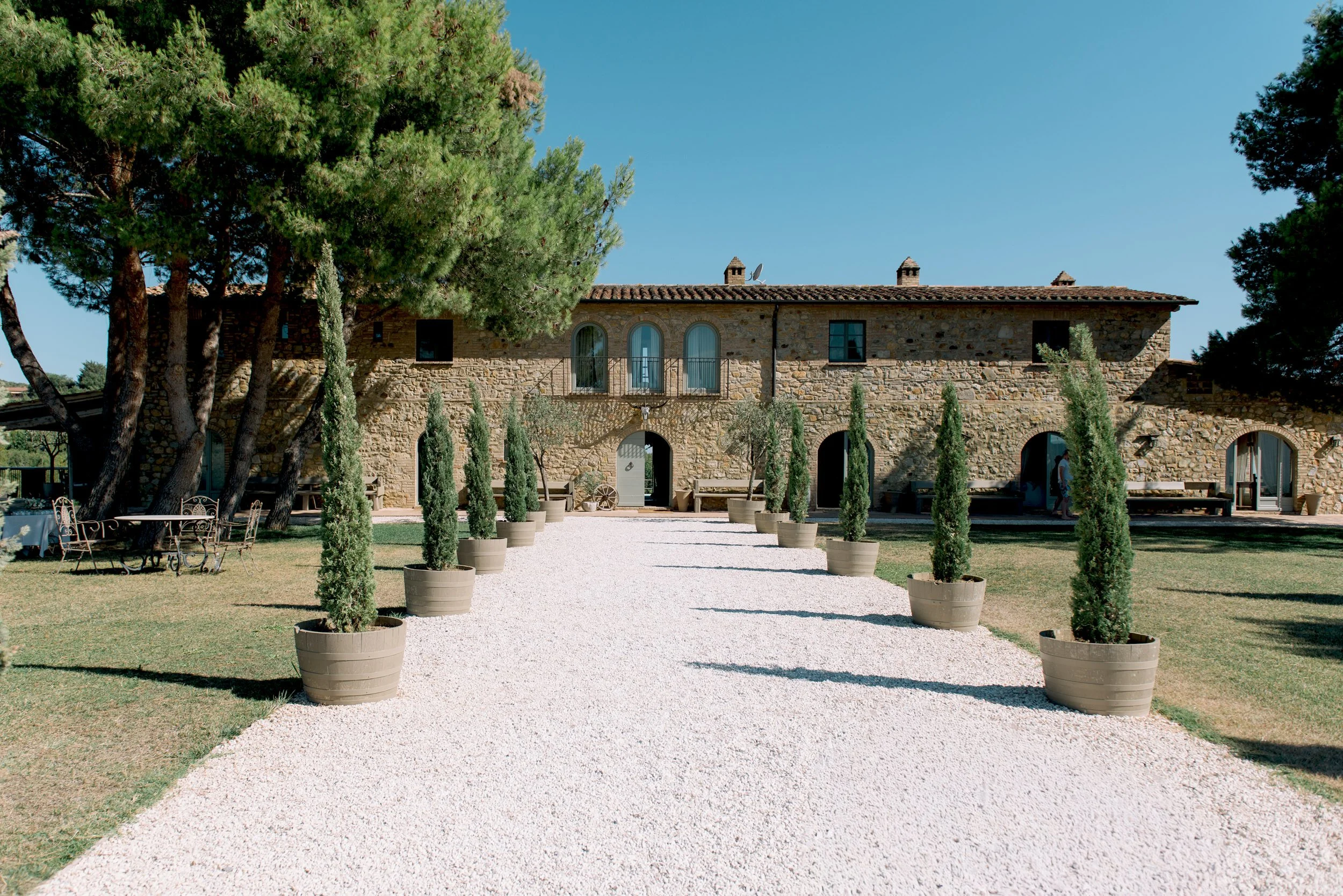 Conti di San Bonifacio's main entrance of wine estate in Tuscany.