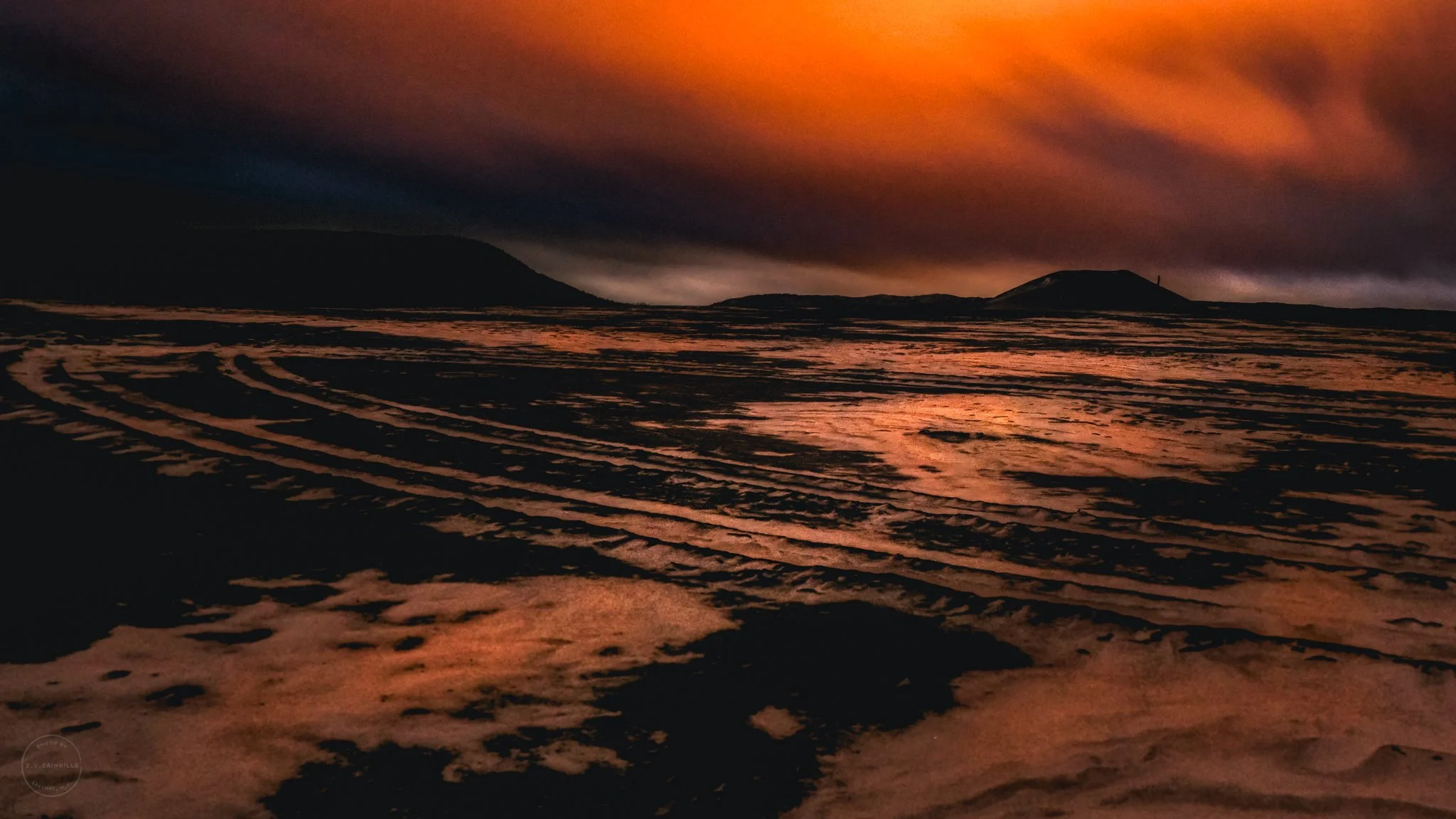 mine tailings at dawn