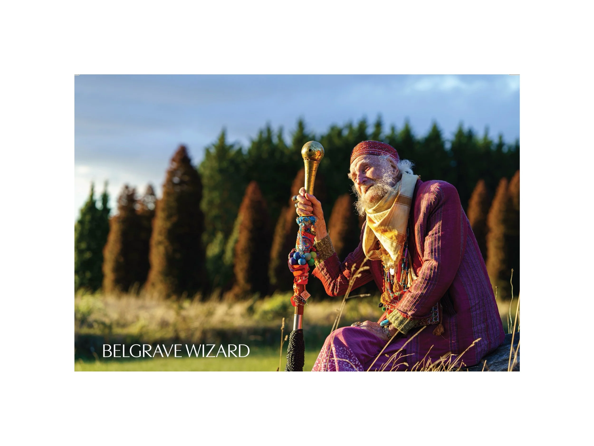 Retro Inspired Belgrave Wizard Postcard brought to you by The Baba Desi Story.