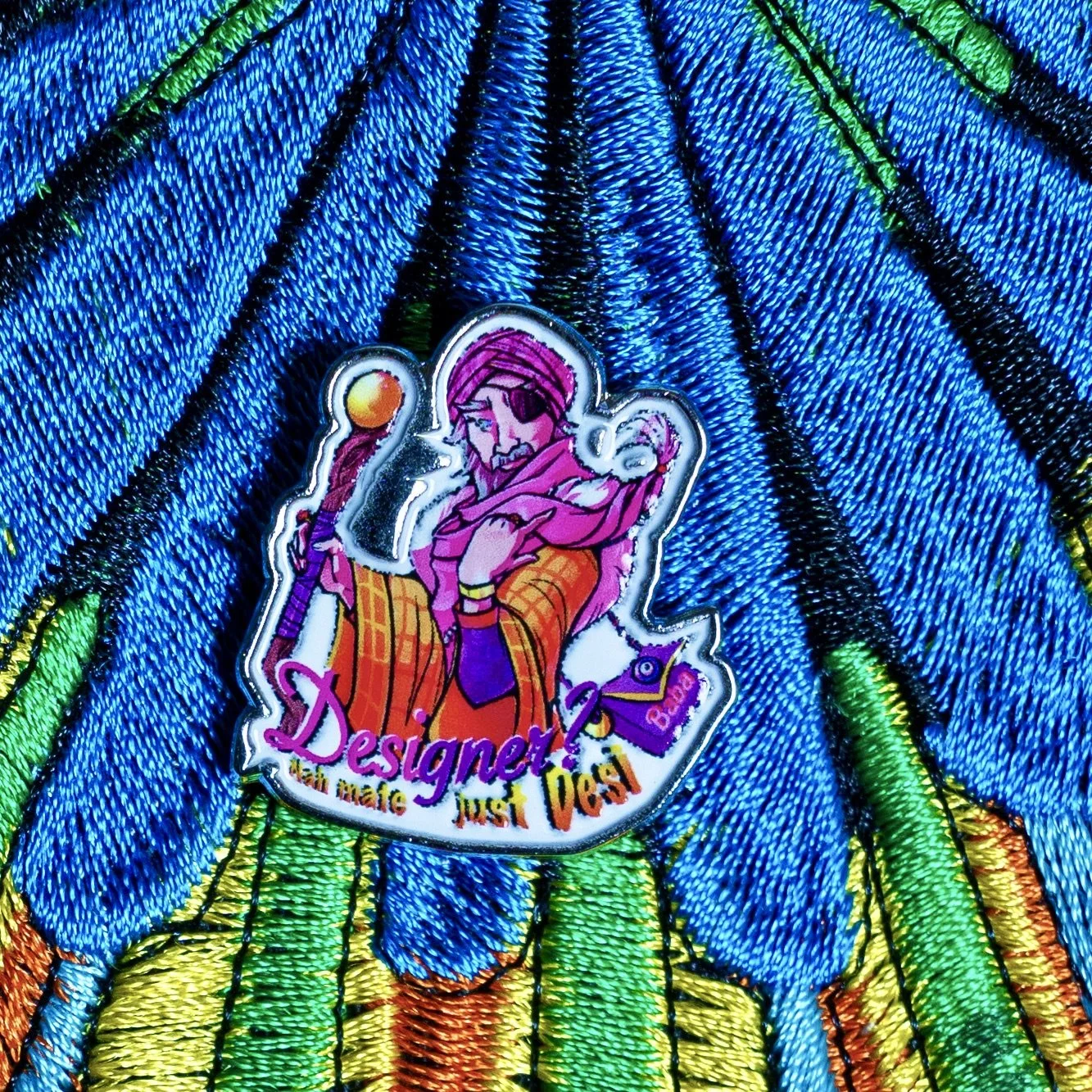 The Belgrave Wizard Baba Desi Designer Enamel Lapel Pin