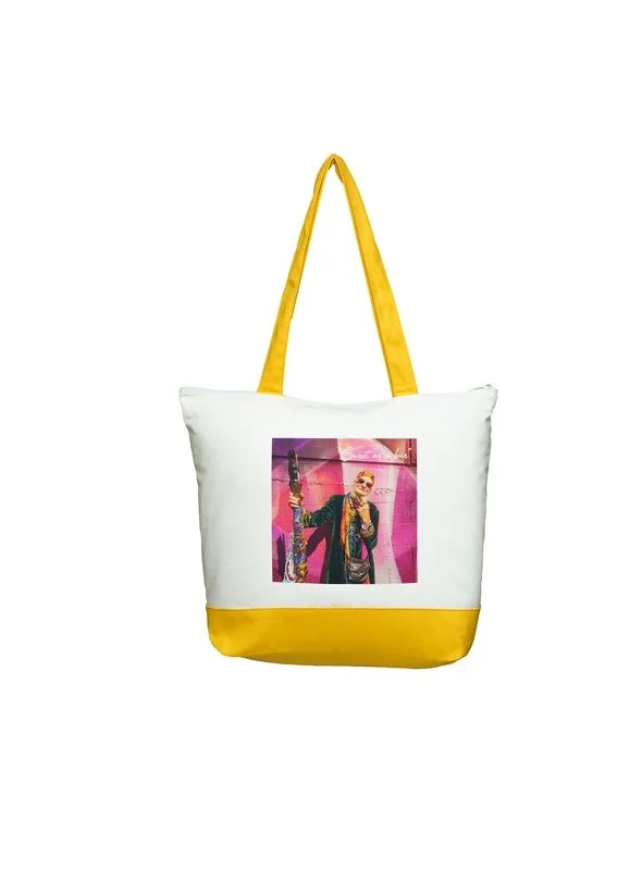 'Sweet as a Bun' Large Zip Cotton Tote