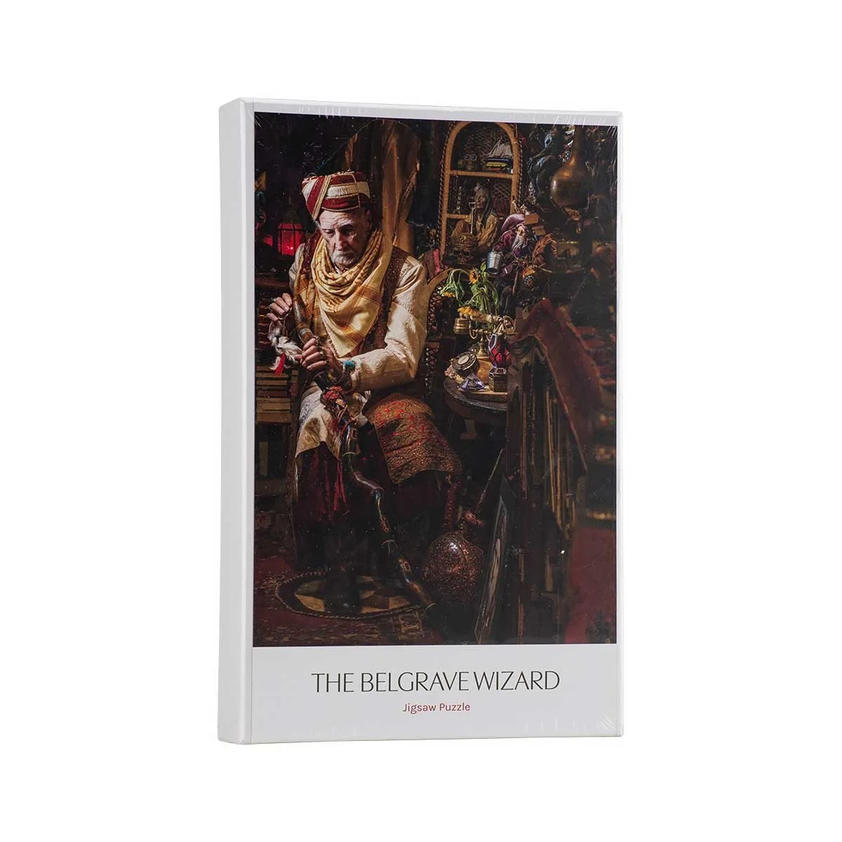 Belgrave Wizard 1000 piece jigsaw featuring Baba Desi seated in his home 'The Nook' working on his beloved staff