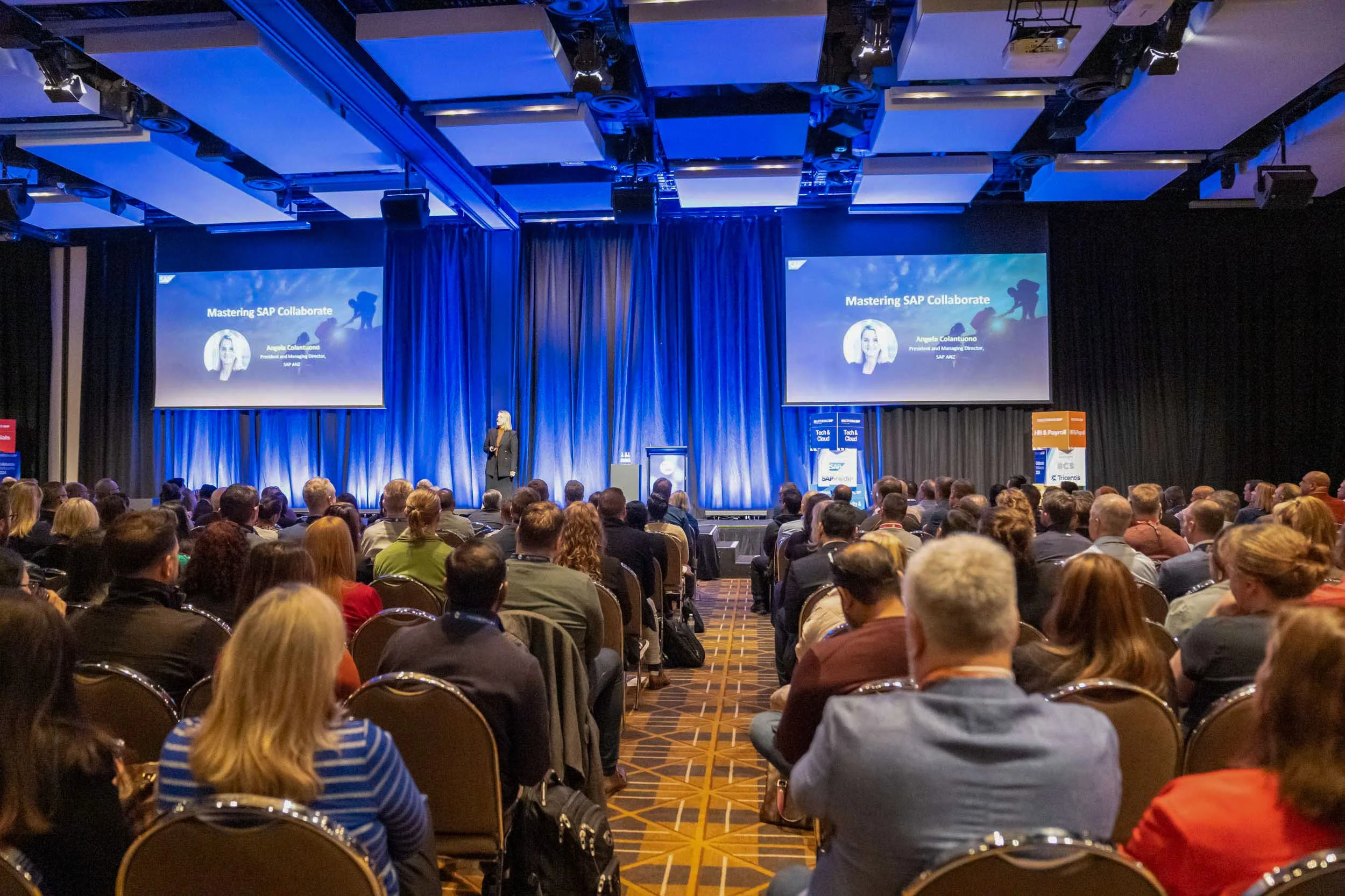 Mastering Sap speaker delivers welcoming address to members at Crown Promenade Melbourne 2024