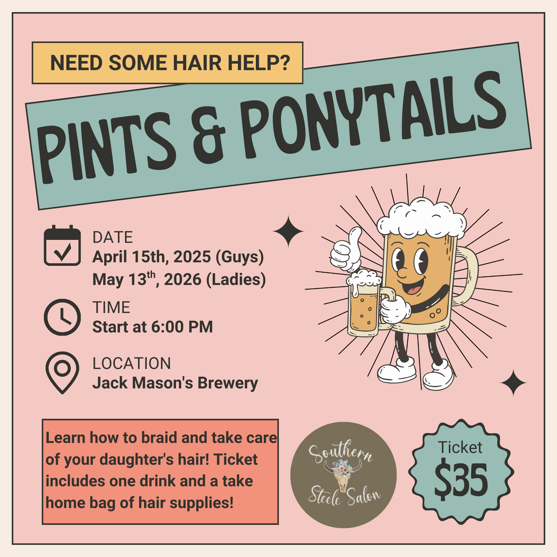 Pints + Ponytails Event