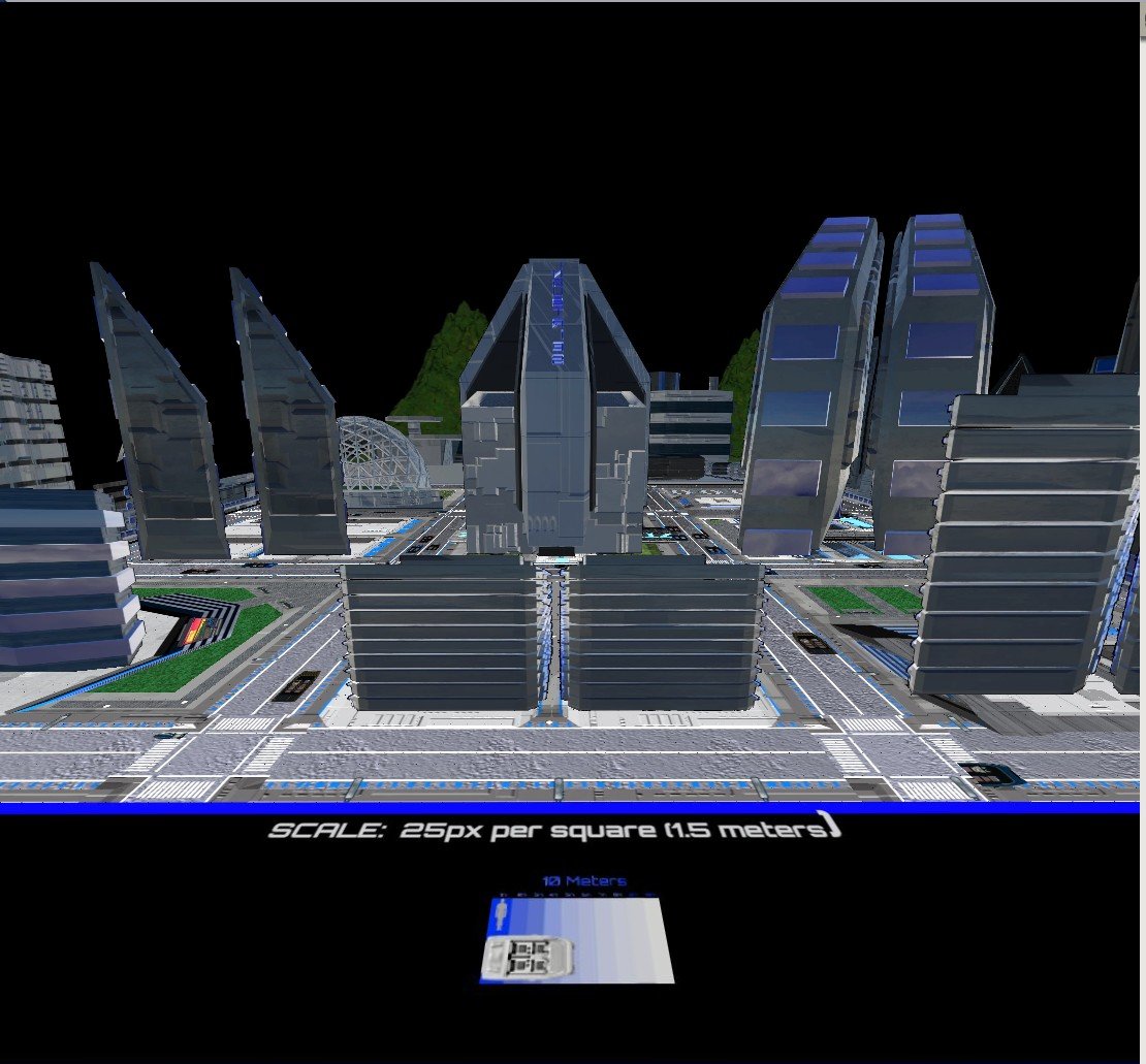 Starport 2.5D Buildings front view