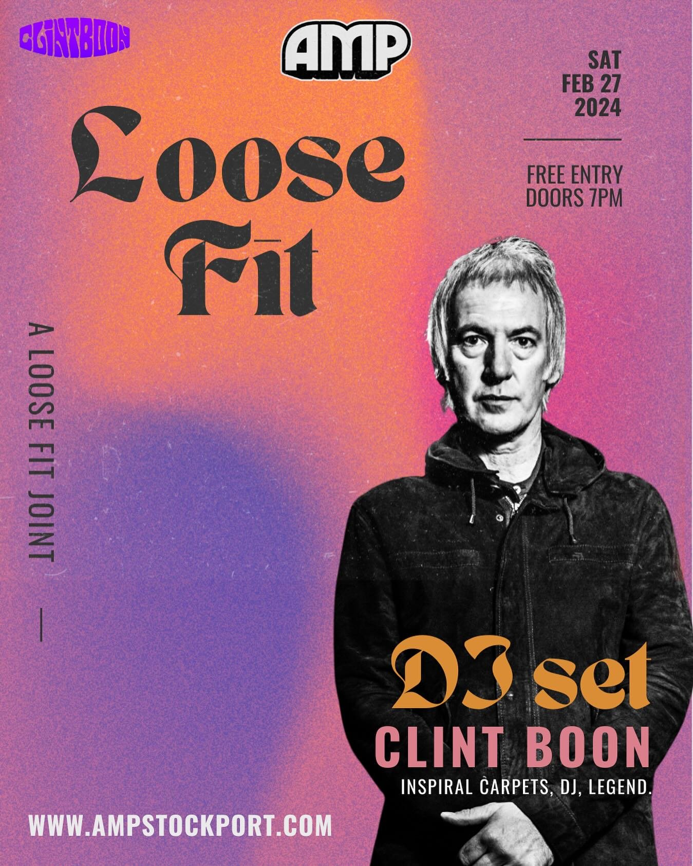 This Saturday @realclintboon returns for MCR &amp; More. 

Free entry #Boonarmy