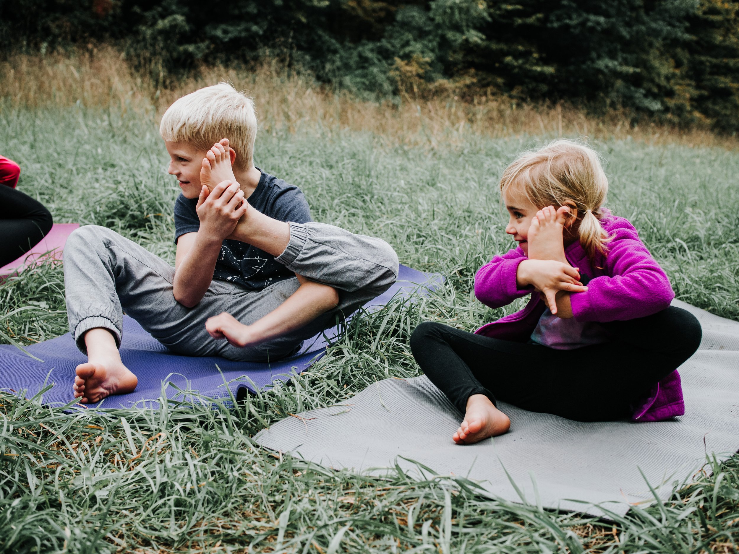 The Yoga Patch - Kids doing yoga outside