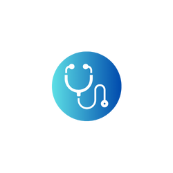 Illustration of a stethoscope, representing medical or healthcare services.