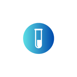 Logo of a test tube.