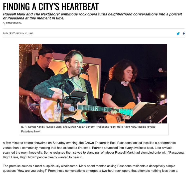 Pasadena Now show review