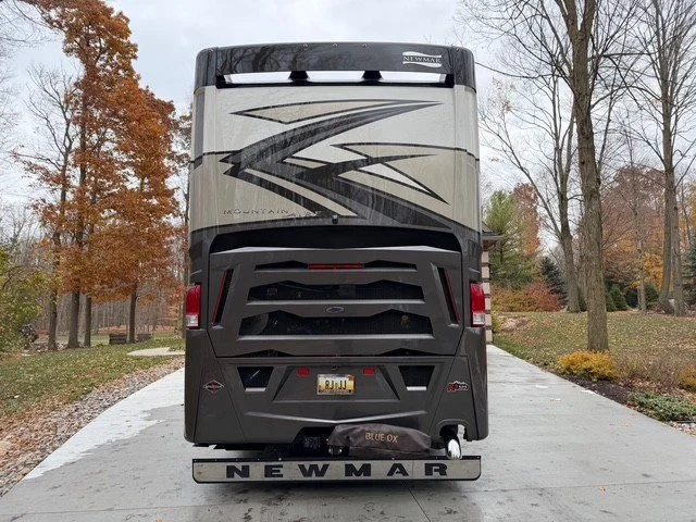 RV Coach Bus Exterior Detail. 38 ft coach bus