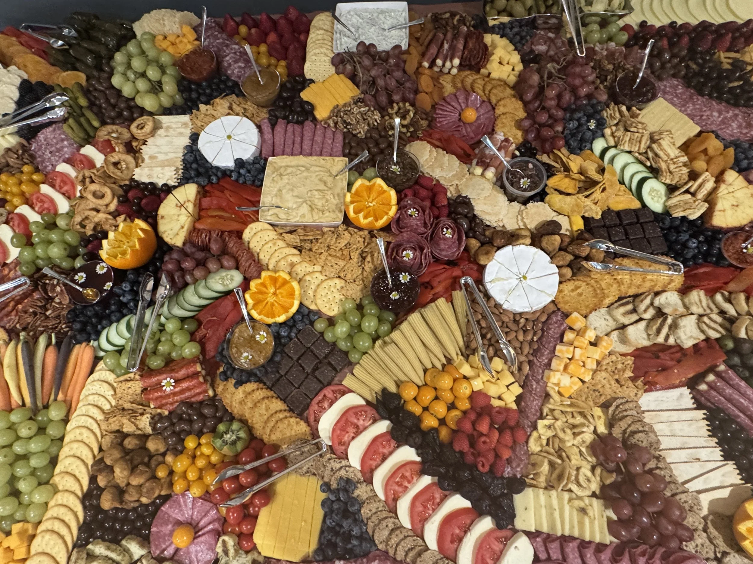 A premium grazing table made by Brie & Burrata for a client in San Diego.