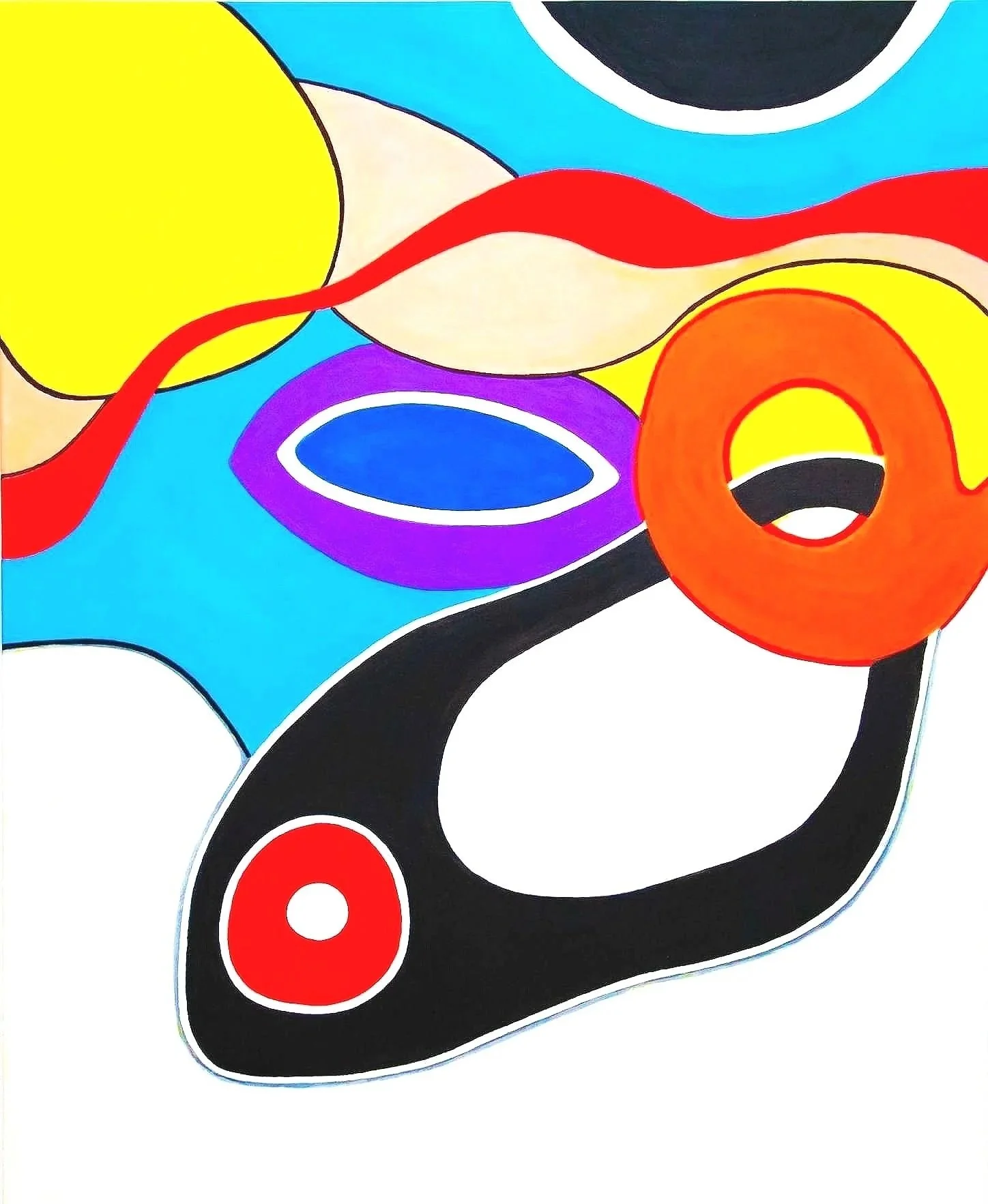 ShapeShifter, 2023. Acrylic on Canvas 
36" x 48"