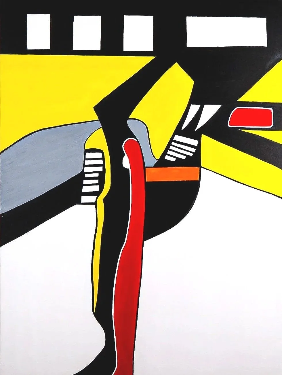 Ricochet, 2023. Acrylic on Canvas 
36" x  48" 