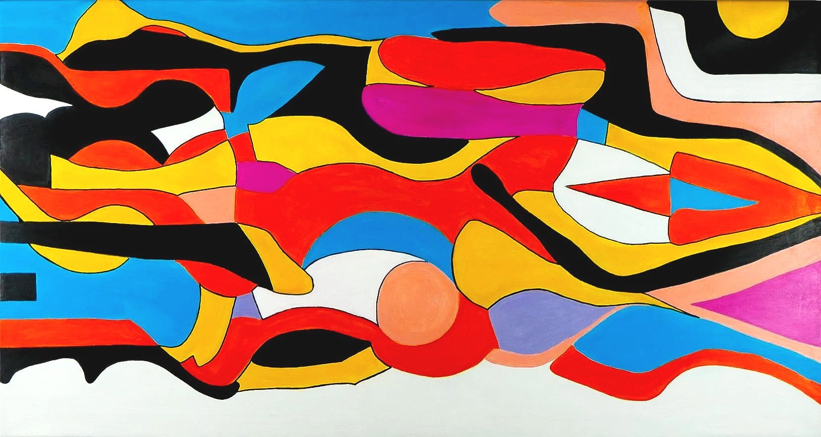 Momentum, 2022. Acrylic on canvas 
32" x 60"