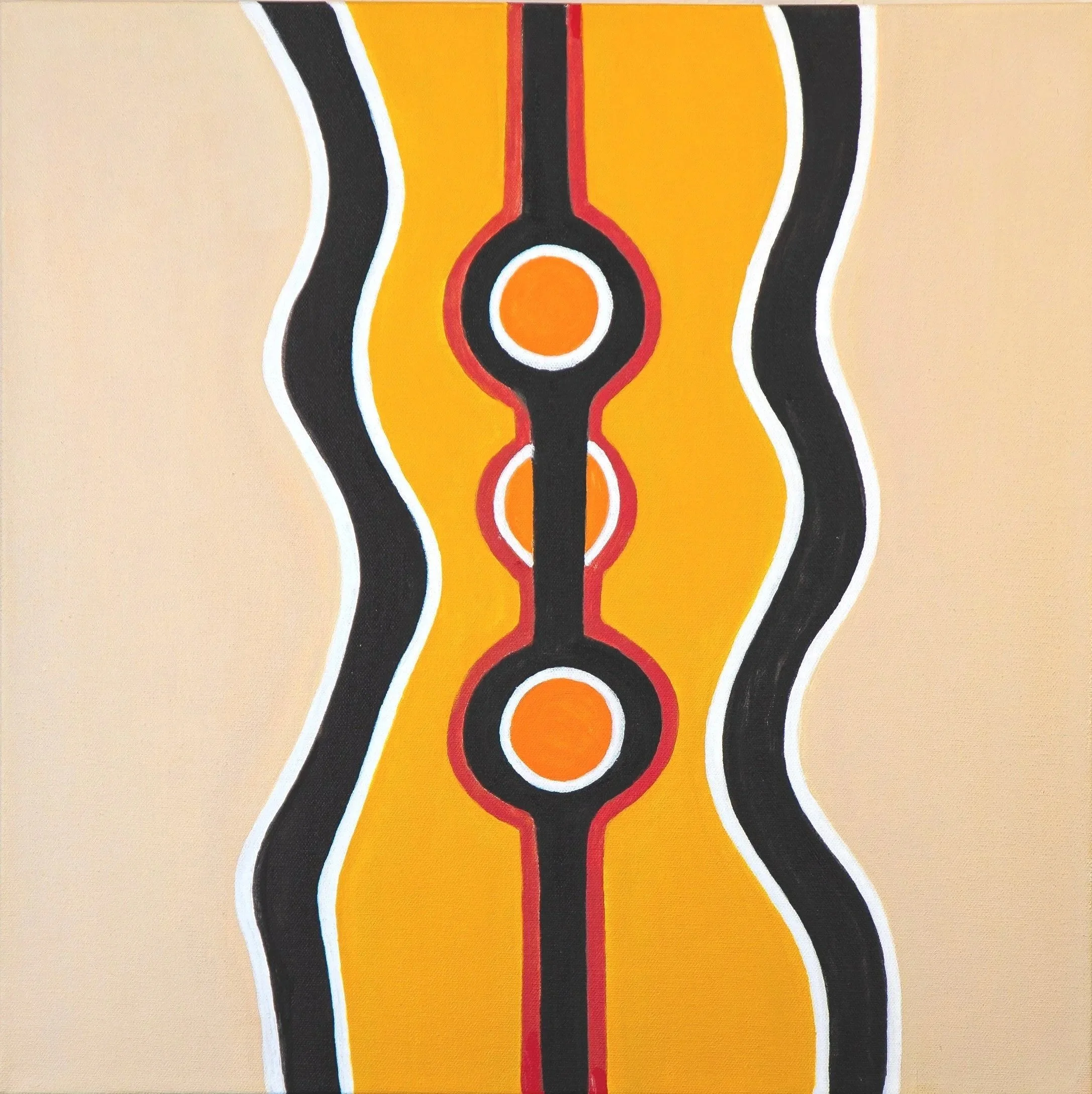 Circulation, 2026. Acrylic on Canvas
20" x  20"