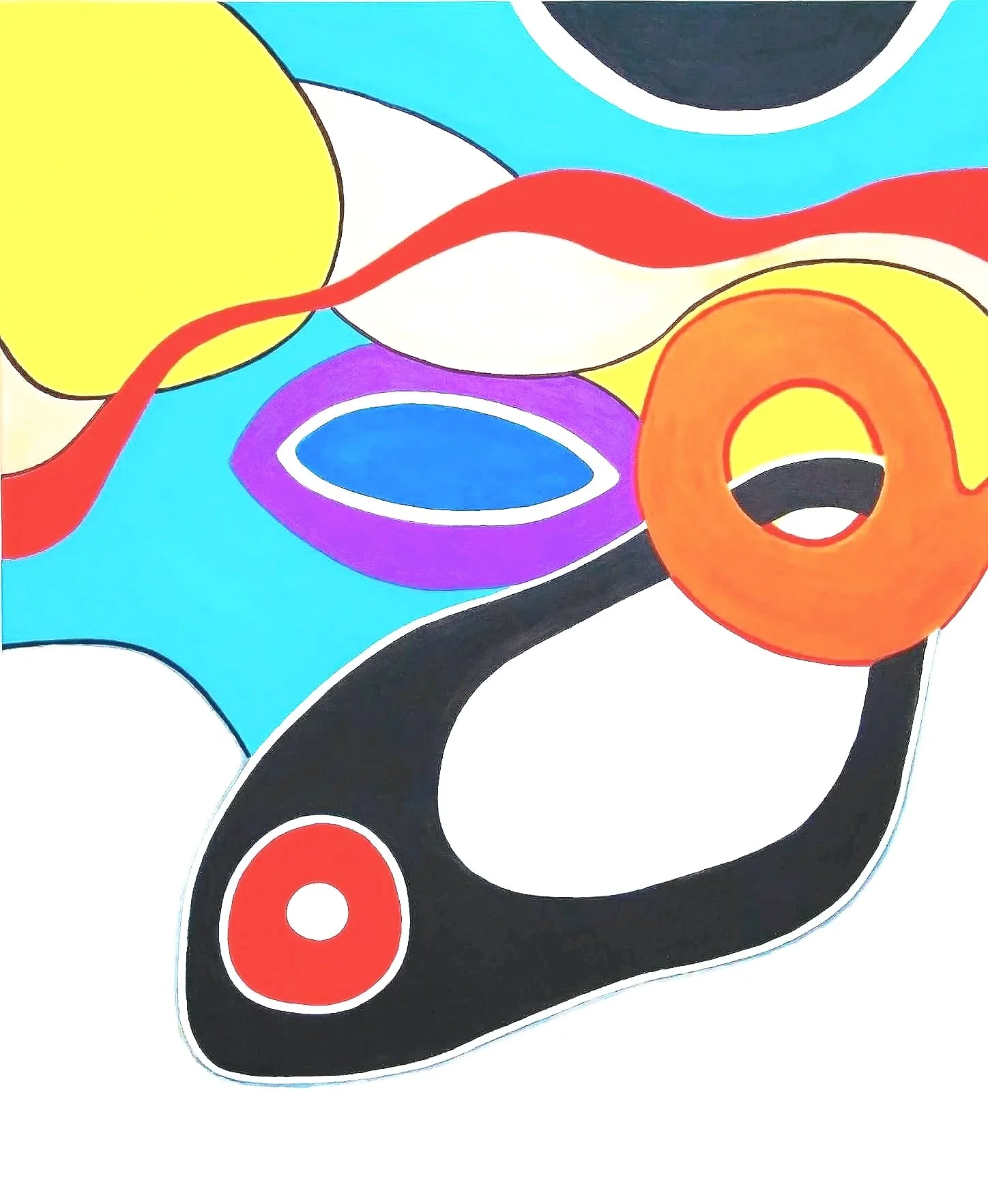 ShapeShifter, 2023. Acrylic on Canvas 
36" x 48"