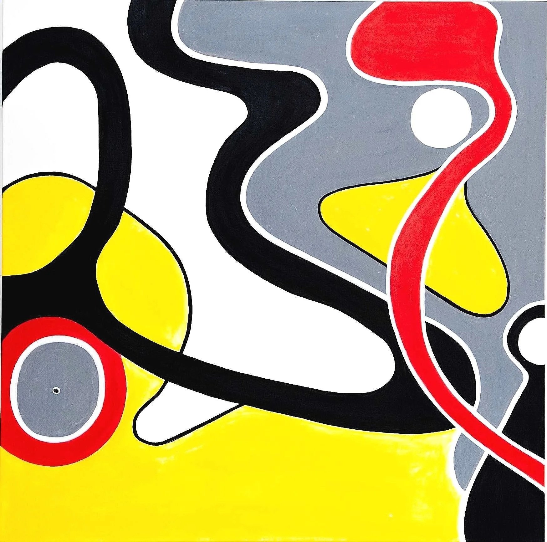 Curvilinear, 2023. Acrylic on Canvas 
36" x 36"