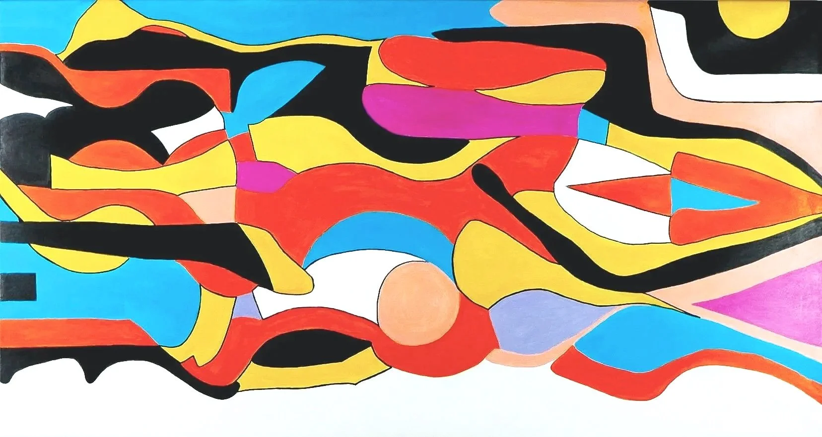 Momentum, 2022. Acrylic on canvas 
32" x 60"